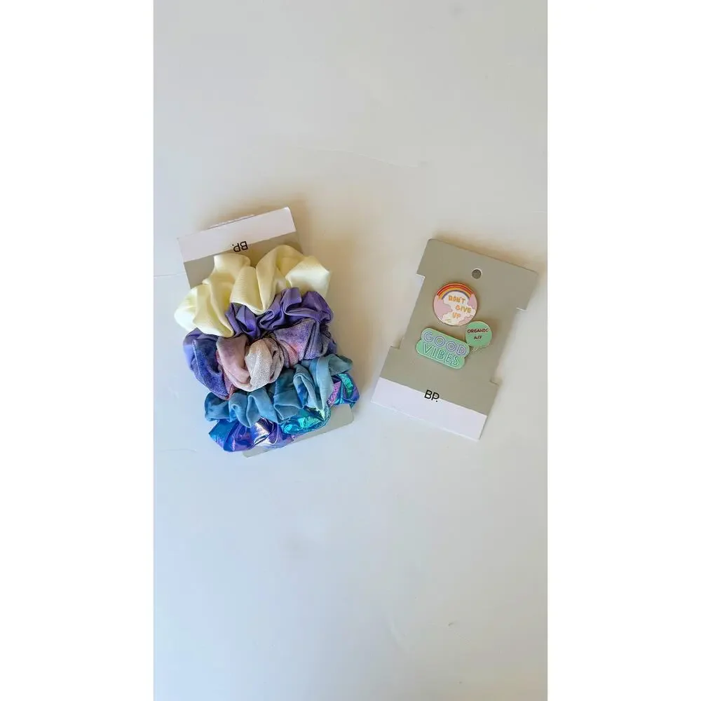 Handmade Chic Canvas Tote Bag Set - Unicorn Scrunchies & Pins - DIY Teen Gift